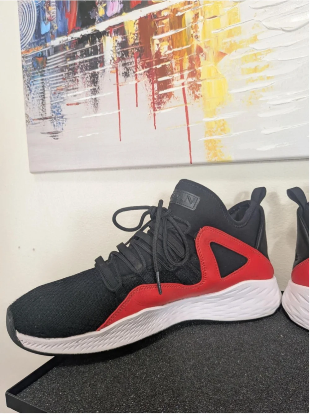 Jordan Formula 23 Shoes Mens Size 11.5 Black Red Mid Top Sneakers 881465-018